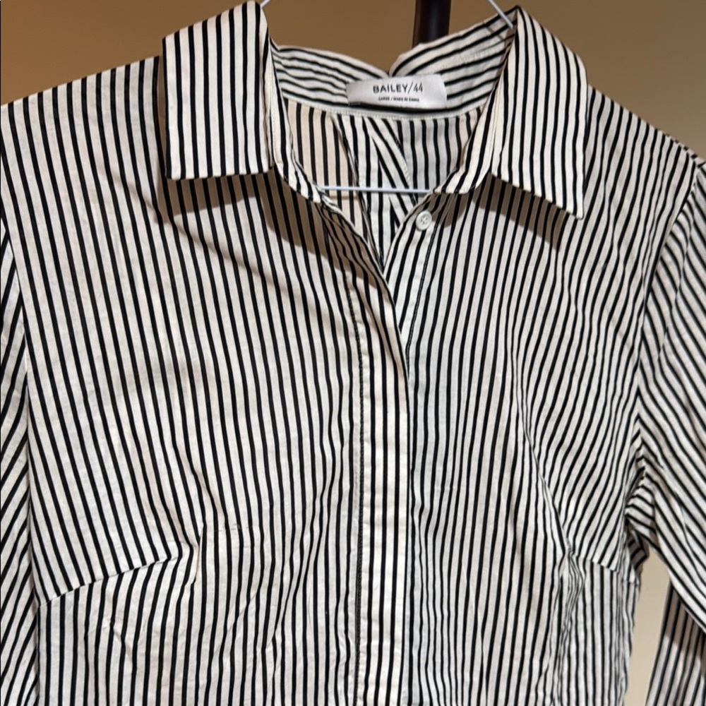 Bailey 44 Monochrome Striped Blouse